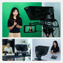 FEELWORLD TP16 16-inčni sklopivi teleprompter podržava do 16" Tablet Horizontal Vertical Prompting Bluetooth daljinski upravljač
