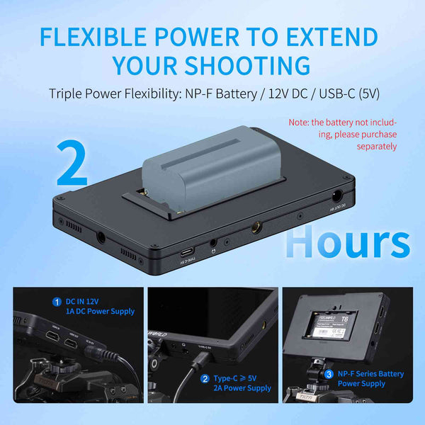 FEELWORLD T6 6-Inch 450nit Camera Field Video Monitor Aluminium Housing 4K HDMI 1920x1080 IPS