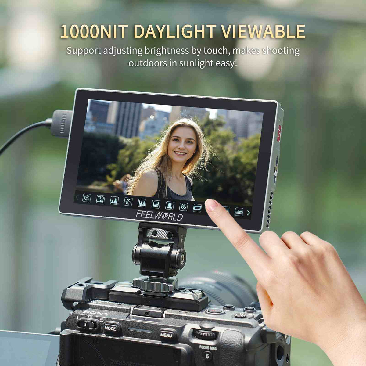 FEELWORLD P6X Inch 1000nit Aluminium DSLR Camera Field Monitor