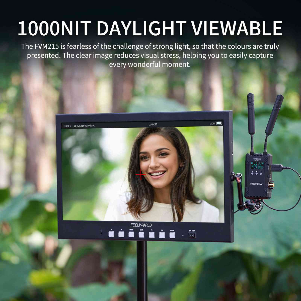 FEELWORLD FVM215-1000 21.5インチ 1000nit 放送用モニター Full HD