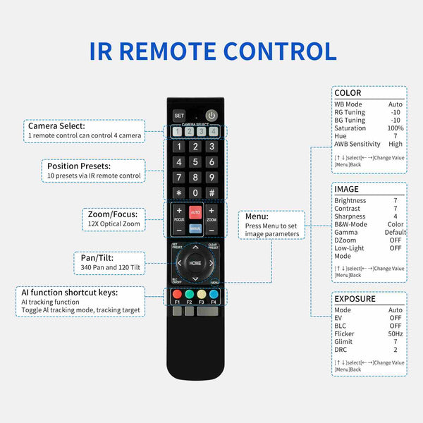 FEELWORLD NDI20X Simultaneous 3G-SDI HDMI NDI IP Live Streaming PTZ Camera with 20X Zoom Support PoE