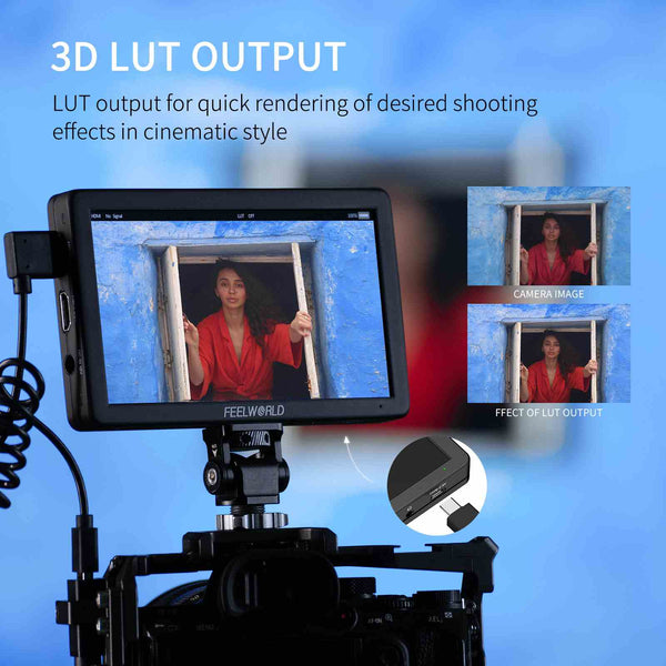 FEELWORLD T6 6-Inch 450nit Camera Field Video Monitor Aluminium Housing 4K HDMI 1920x1080 IPS