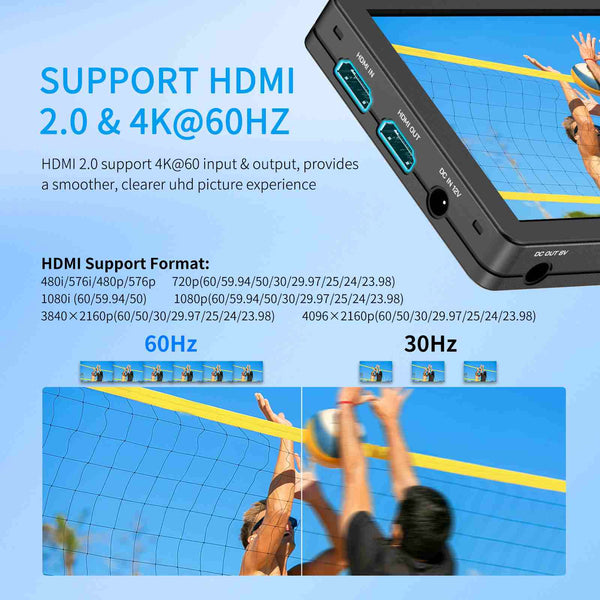 FEELWORLD T6 6-Inch 450nit Camera Field Video Monitor Aluminium Housing 4K HDMI 1920x1080 IPS