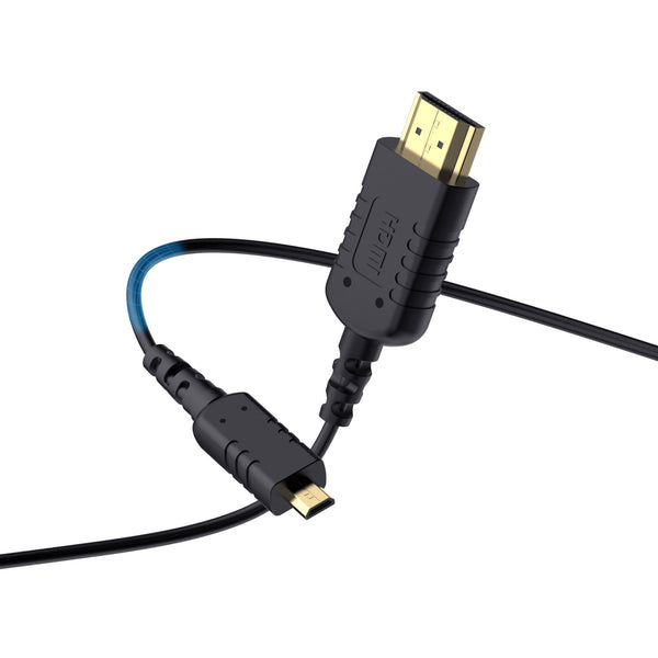 FEELWORLD Ultra Thin 4K Micro HDMI to HDMI Cable 1.5FT, 2.5mm Slim HDMI 2.0 Cable, Support High Speed 4K@60Hz 2160p 1080p 18gbps 3D HDR for Camera, Camcorder