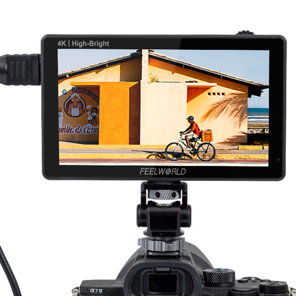 FEELWORLD LUT5E High Bright 1600nit DSLR Camera Field Monitor F970 External Power and Install Kit