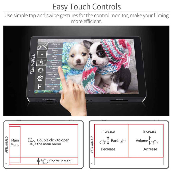 FEELWORLD F7 PRO 7 Inch 3D LUT Touchscreen DSLR Camera Field Director AC Monitor 1920X1200 IPS Panel