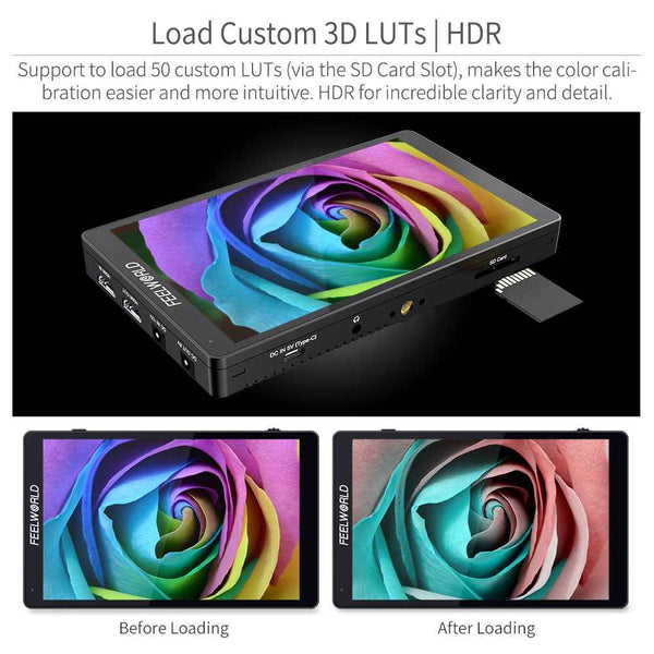 FEELWORLD F7 PRO 7 Inch 3D LUT Touchscreen DSLR Camera Field Director AC Monitor 1920X1200 IPS Panel
