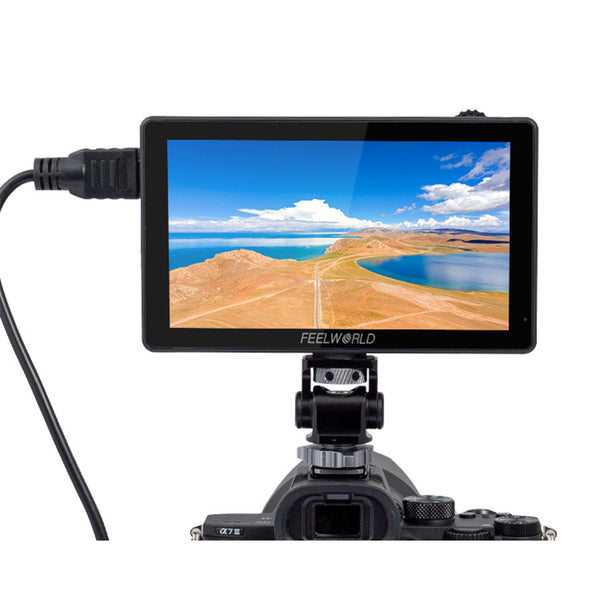 FEELWORLD LUT5 5.5 Inch 3000nit Touchscreen DSLR Camera Field Monitor F970 Power and Install Kit