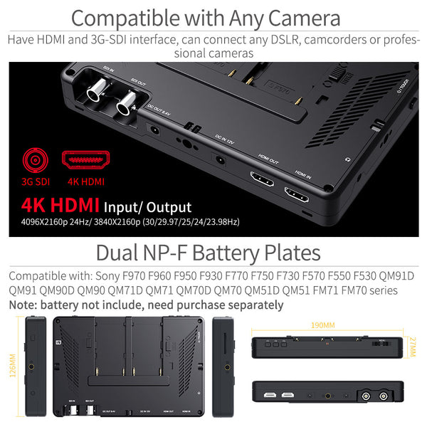 bright on camera monitor sdi