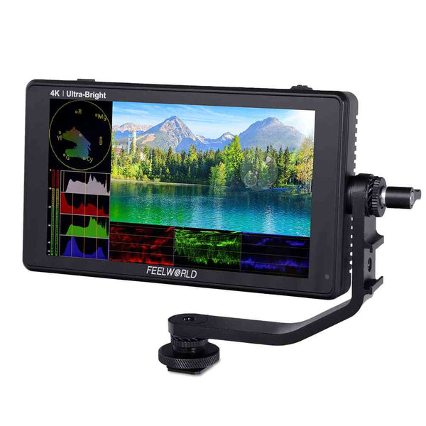 FEELWORLD LUT6S 6 Inch 2600nits HDR/3D LUT Touch Screen DSLR Camera Field Monitor 3G-SDI 4K HDMI