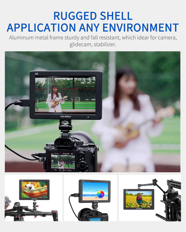 FEELWORLD T7 PLUS 7 Inch 3D LUT DSLR Camera Field Monitor with Waveform 4K HDMI Aluminum Housing