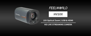 FEELWORLD HV10X Камера за поточно предаване на живо 1080P@60fps USB3.0 и HDMI видео изход 10X оптично увеличение