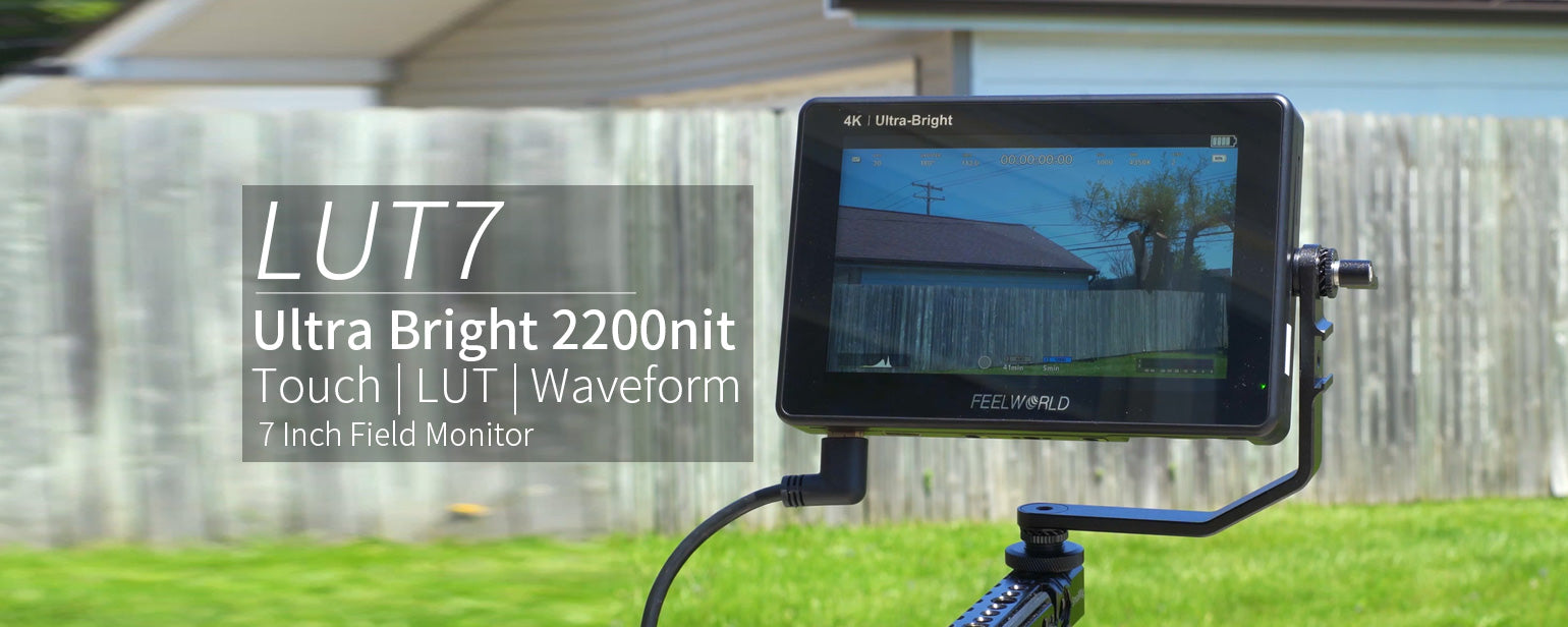 FEELWORLD LUT7S 7'' 2200nit Touch Monitor for Blackmagic BMPCC 6k 