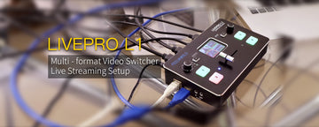 FEELWORLD LIVEPRO L1 4 x HDMI Video Switcher USB3.0 Tiešraides straumēšanas T-Bar pārslēgšanās pārskats