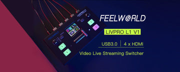 FEELWORLD LIVEPRO L1 V1 | Улуу Mini 4xHDMI USB3.0 Video Live Streaming Switcher Mixer