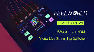 „FEELWORLD LIVEPRO L1 V1“ Puikus „Mini 4xHDMI USB3.0 Video Live Streaming Switcher Mixer“