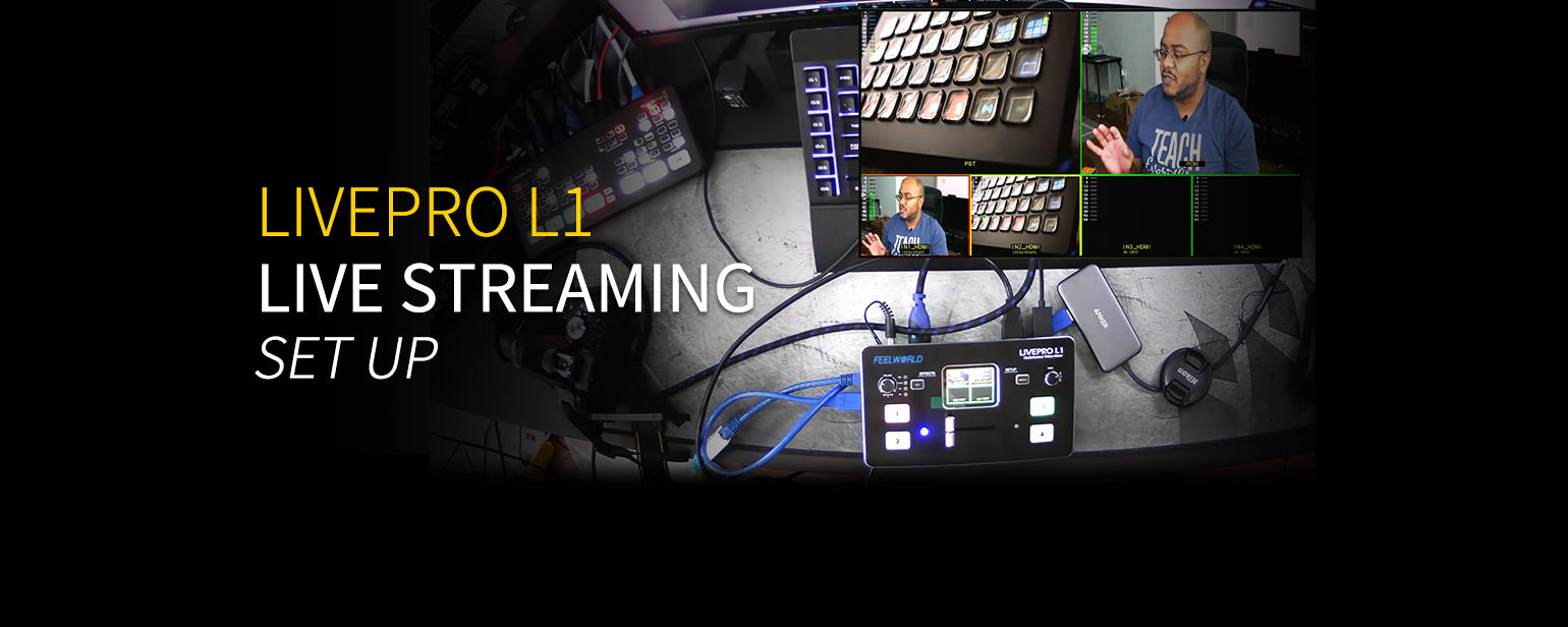 FEELWORLD LIVEPRO L1 Mini Video Switcher Mixer 4HDMI input