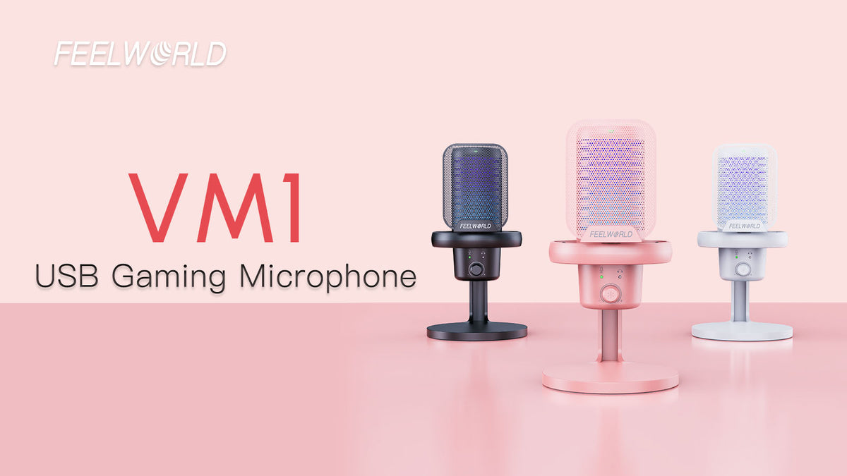 FEELWORLD VM1 USB-Gaming-Mikrofon mit Kragarmständer für Podcast-Aufnahmen, Computerspiele, Studio-Metallmikrofon, Nierencharakteristik, RGB-Licht, Anti -Spray-Mesh FEELWORLD VM1 USB-Gaming-Mikrofon mit Kragarmständer für Podcast-Aufnahmen, Computerspiele, Studio-Metallmikrofon, Nierencharakteristik, RGB-Licht, Anti -Spray-Mesh