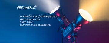 FEELWORLD FL125B/FL225B Kaksivärinen ja FL125D/FL225D Daylight COB LED-videovalo videokuvaukseen valonsäädöllä