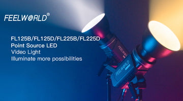 FEELWORLD FL125B/FL225B Двухколерны і FL125D/FL225D святлодыёдны святлодыёдны святлодыёдны святло COB для відэаздымкі з кіраваннем святлом