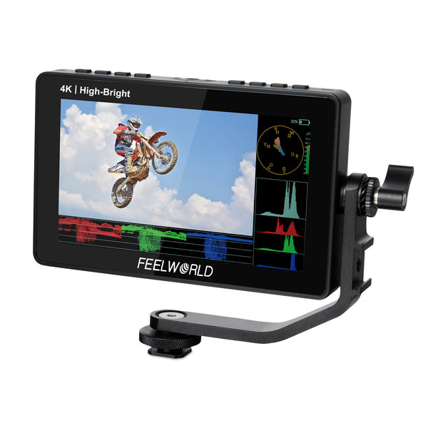 FEELWORLD F5 PROX 5.5 Inch 1600nit High Bright DSLR Camera Field Monitor F970 Install and Power Kit