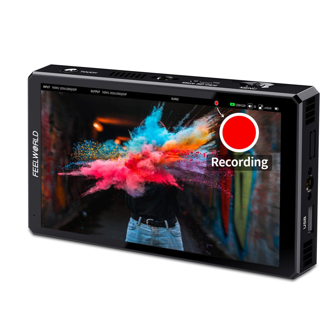 FEELWORLD CUT6S 6-inch Monitor Recorder FHD IPS 4K HDMI 3G-SDI ...