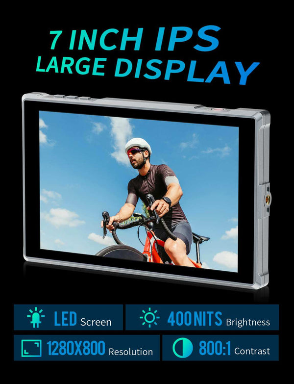 FEELWORLD FW759 PRO 7 Inch 400nit HD Touchscreen Field DSLR Camera Monitor 4K HDMI 1280x800 IPS