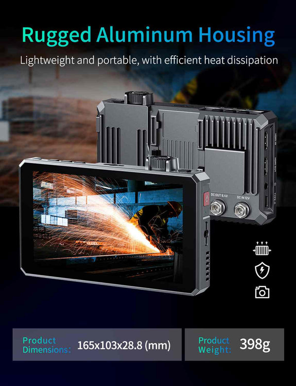 FEELWORLD SC6 6 Inch 1500nit HighBright Aluminium Field DSLR Camera Monitor Touch 3G SDI 4K HDMI60Hz