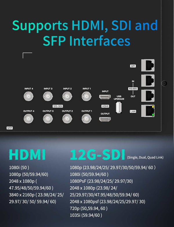 SEETEC S24 23.8inch 4K/8K Broadcast Monitor High Brightness 1000nit 4x12G-SDI HDMI UltraHD 3840x2160