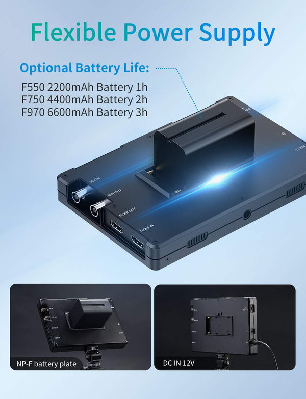 FEELWORLD T7S PRO 7 Inch 2000nit Aluminium Field DSLR Camera Monitor Ultra Bright 3G SDI 4K HDMI 60