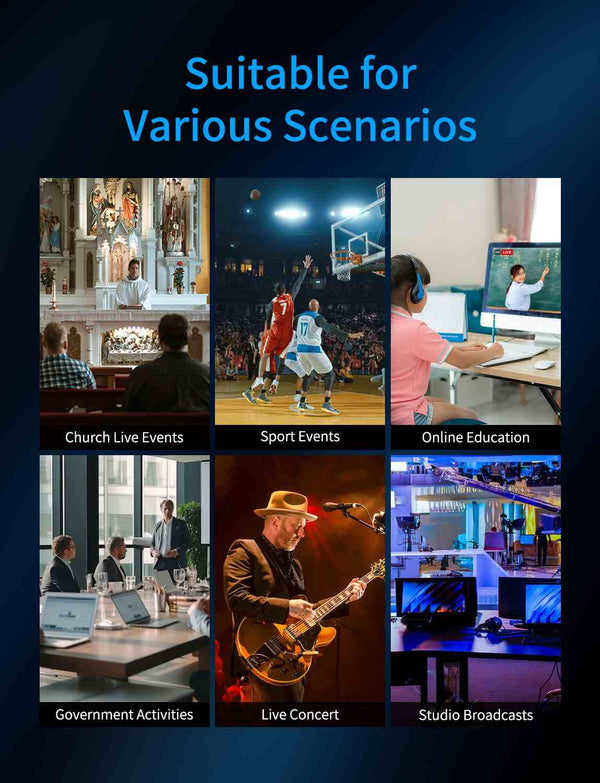 FEELWORLD KBC20 PTZ Camera Controller Joystick Keyboard Control Multiple Control Protocol PoE Supported