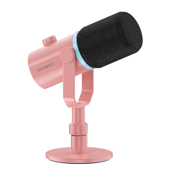 FEELWORLD PM1 XLR USB Dynamic Microphone with Desktop Stand Stand for Podcast