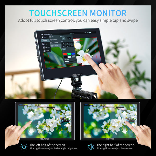 FEELWORLD S10 10 Inch 1200nit 12G SDI Camera Field Monitor High Brightness Touchscreen HDMI 2.0