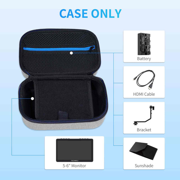 FEELWORLD Carring Case Compatibel 5-6 Inch Camera Field DSLR Mointor