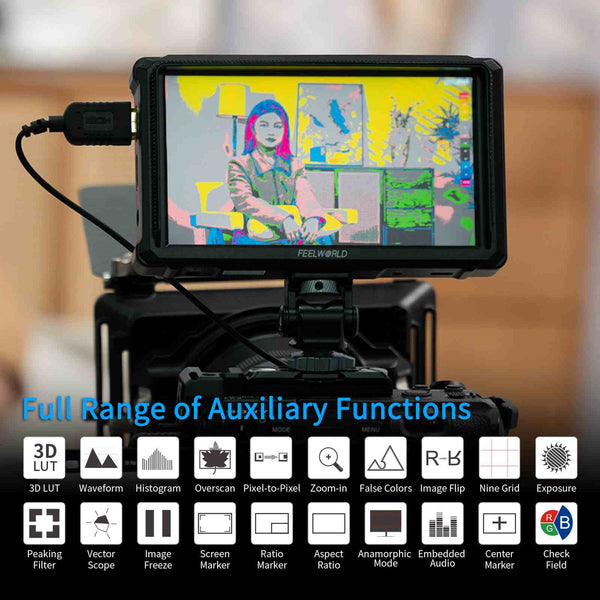 FEELWORLD FW568 PRO 6-inch 1200nit High Bright Camera DSLR Monitor 4K HDMI 60Hz