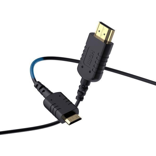 FEELWORLD Ултра тънък 4K мини HDMI към HDMI кабел 3 фута, 2.5 mm тънък HDMI 2.0 кабел, поддържа високоскоростен 4K@60Hz 2160p 1080p 18gbps 3D HDR за камера, видеокамера, лаптоп, таблет