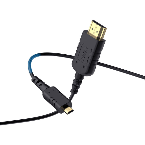 FEELWORLD Ultratynn 4K Micro HDMI til HDMI-kabel 1.5FT, 2.5 mm slank HDMI 2.0-kabel, støtter høyhastighets 4K@60Hz 2160p 1080p 18gbps 3D HDR for kamera, videokamera