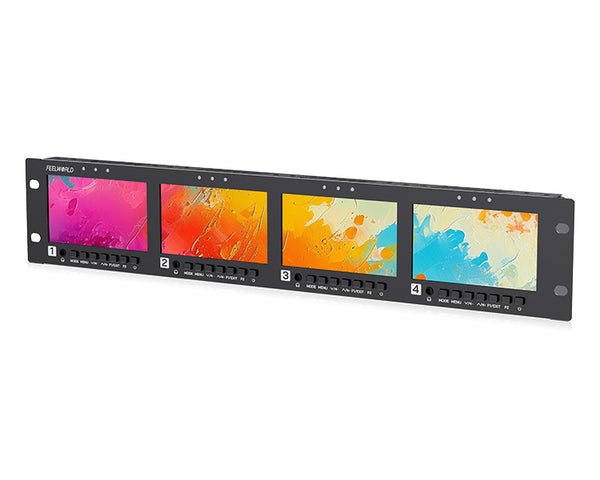 Q41 Quad 4.5" 2RU Rackmount Monitor 3G-SDI 4KHDMI AV input and output