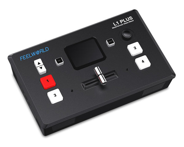 FEELWORLD L1 PLUS Multi Camera Video Mixer Switcher 2" Touch PTZ Control 4K Input  Live Streaming