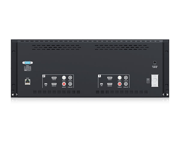 D101 PLUS-H Dual 10.1"4RU Rackmount Monitor 4K HDMI CVBS 1920x1200IPS