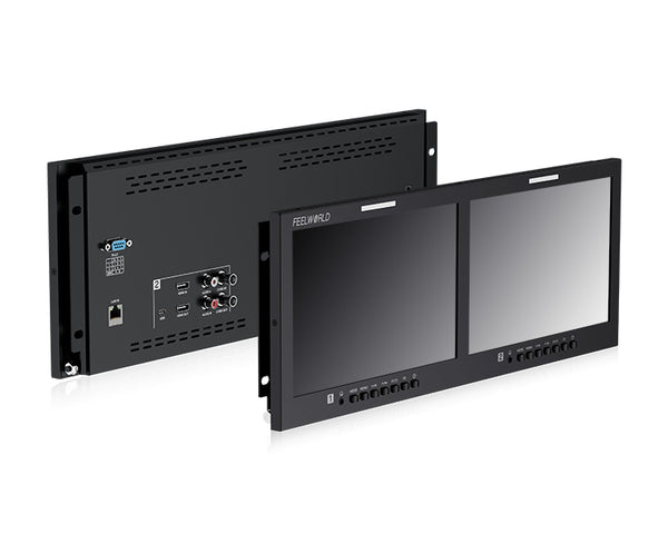 D101 PLUS-H Dual 10.1"4RU Rackmount Monitor 4K HDMI CVBS 1920x1200IPS