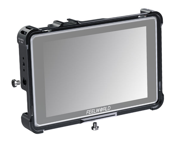 Sada klece pro monitor kamery FEELWORLD pro polní monitor S7 s více rozšiřujícími rozhraními a sluneční clonou, celohliníková slitina-2004