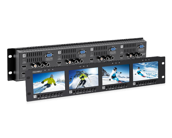 Q41 Quad 4.5" 2RU Rackmount Monitor 3G-SDI 4KHDMI AV input and output