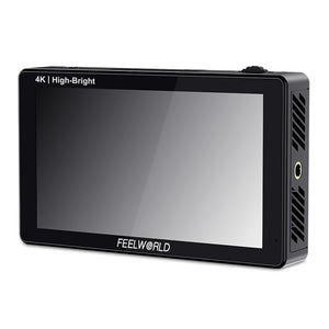 FEELWORLD LUT5E High Bright 1600nit DSLR камера Палявы манітор F970 Знешняе харчаванне і камплект для ўстаноўкі