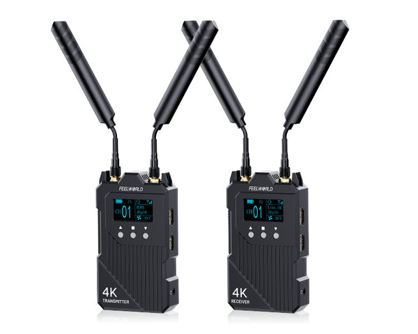 FEELWORLD WT1H 4K Wireless Video Transmission System Dual HDMI Full Duplex Intercom Live Streaming