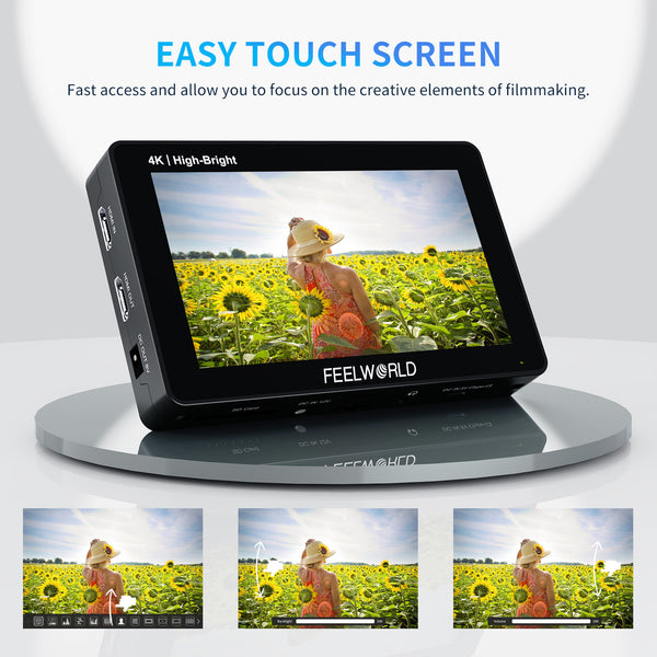 FEELWORLD F6 PLUSX 5.5 Inch High Bright 1600nit Touch Screen DSLR Camera Field Monitor