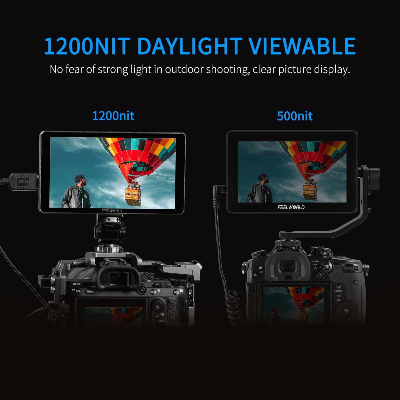 Monitor FEELWORLD P6XL 6 Pollici - Touchscreen 1200Nit, 4K, Batteria Integrata Per Fotocamere - Foto 8