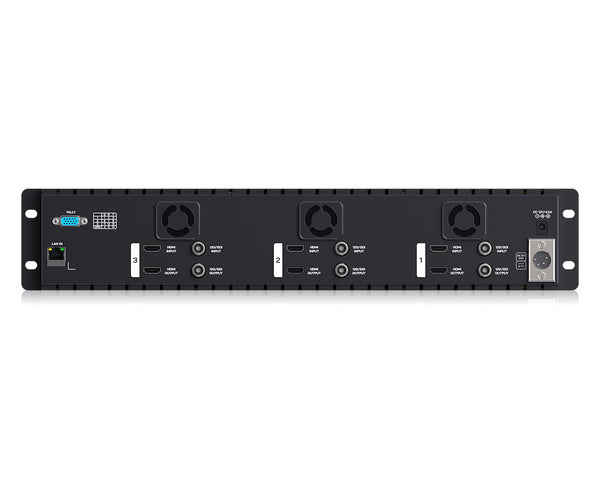 FEELWORLD FRM501G Triple 5.5" 2RU Rackmount Monitor 12G SDI 4K HDMI 1920x1080 IPS 1000nits High Brightness