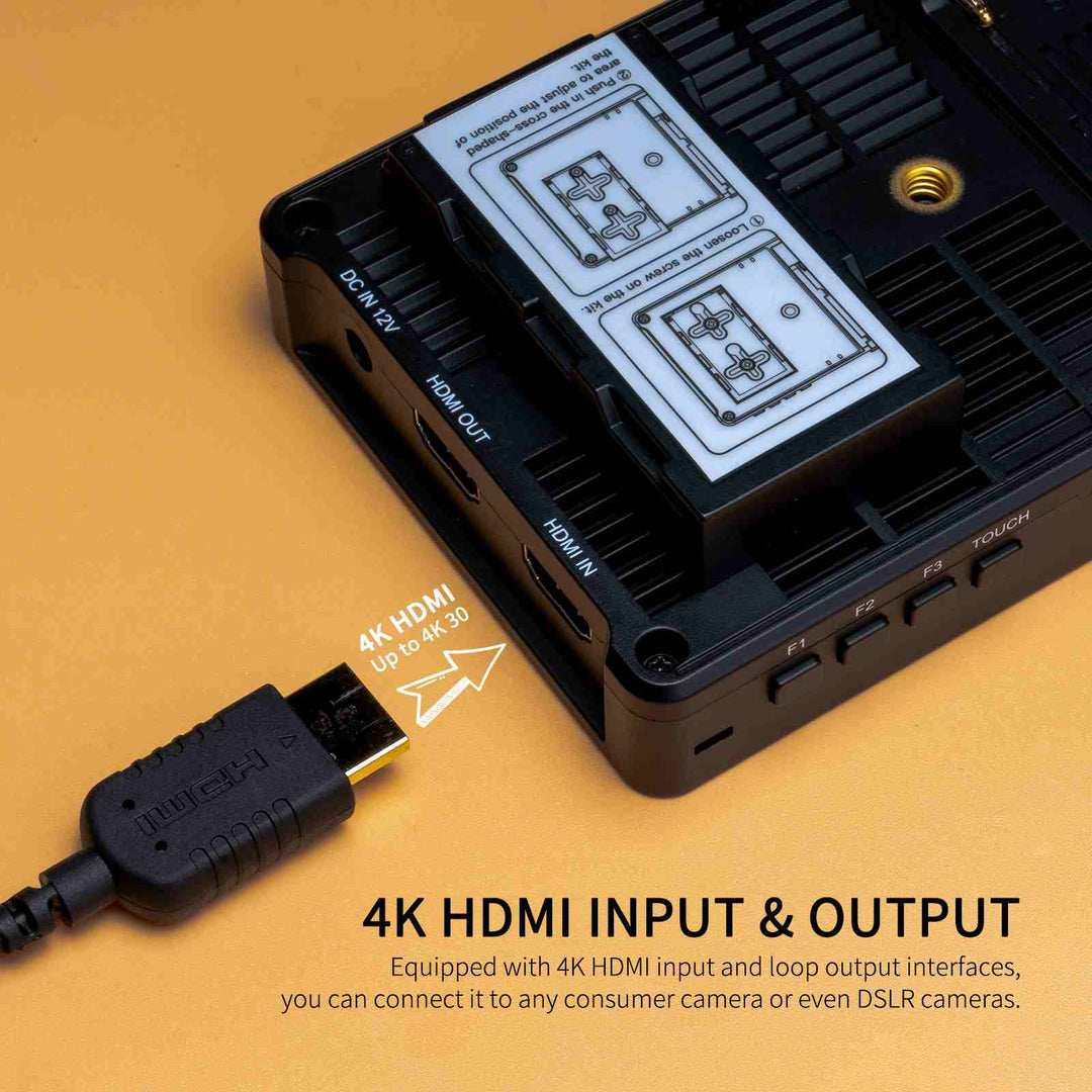 FEELWORLD F5 PROX 5.5 Inch 1600nit 4K F970 Install and Power Kit ...