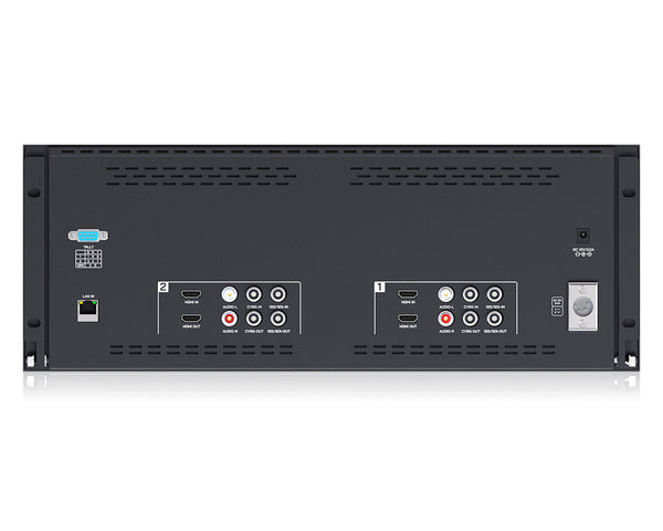 FEELWORLD FRM1001G Dual 10.1" 4RU Rackmount Monitor 12G SDI 4K HDMI 1920x1200 IPS